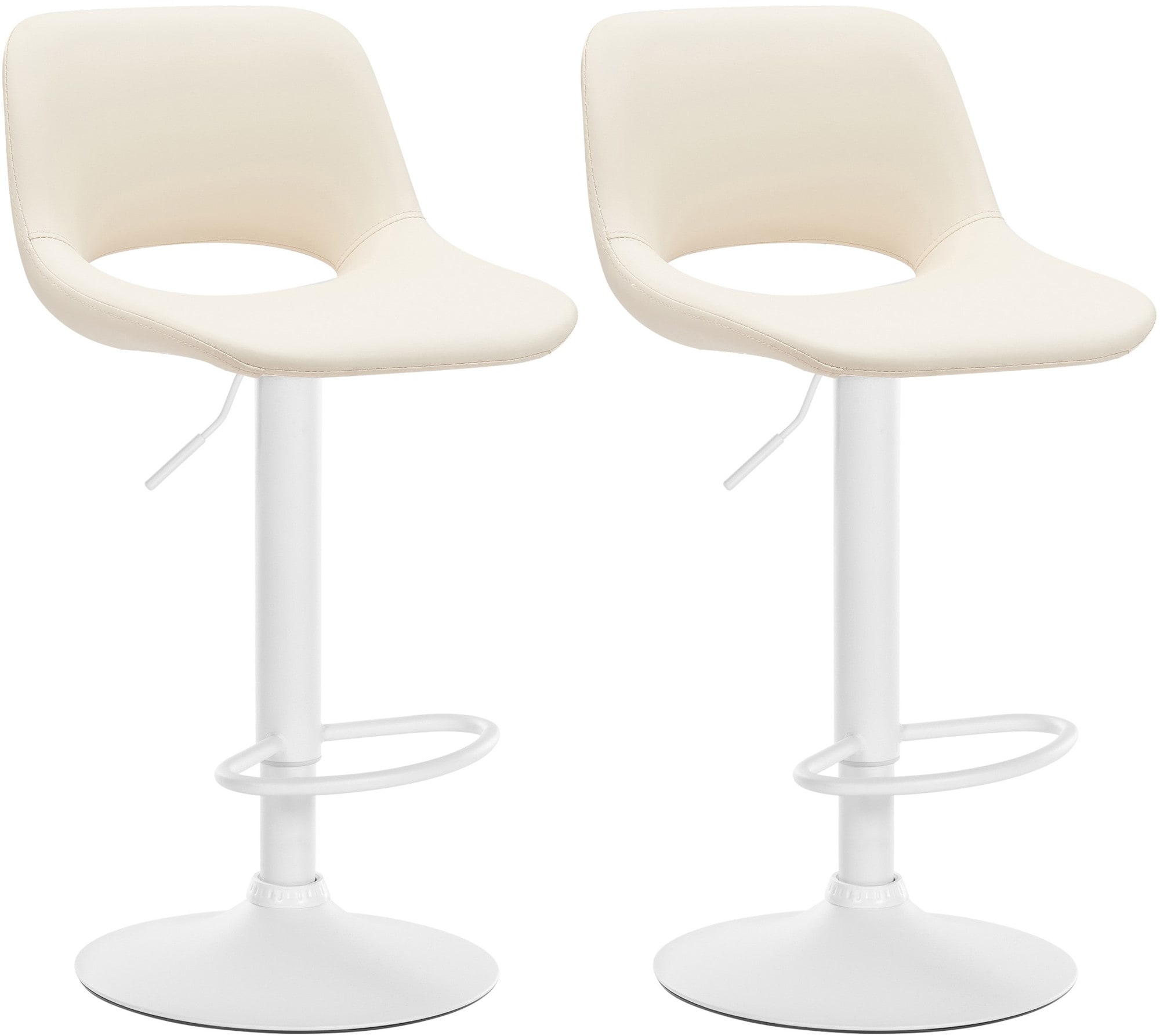 CLP 2er Set Barhocker Camden I Kunstleder-Bezug