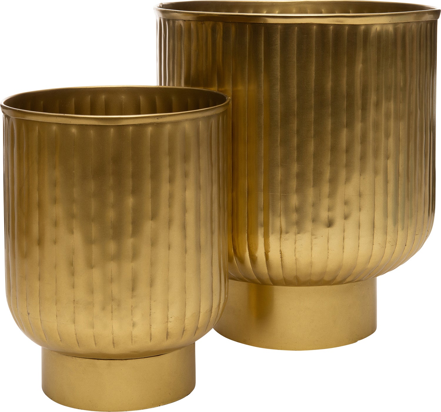 Intratuin bloempot op voet Demi goud D 15 H 20 cm