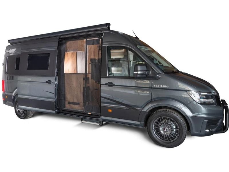 Van Quito Schiebetürenmoskitonetz, Magnet RV VW Crafter II Schiebetürenmoskitonetz Magnetreissverschluss, VW Crafter II / MAN TGE, Beifahrerseite (rechts), Maschenweite Fine-mesh