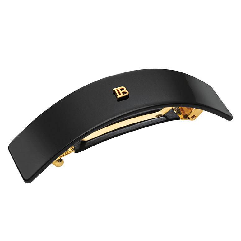 Balmain Cellulose Acetate Barrette Pour Cheveux Large Hairclip Black