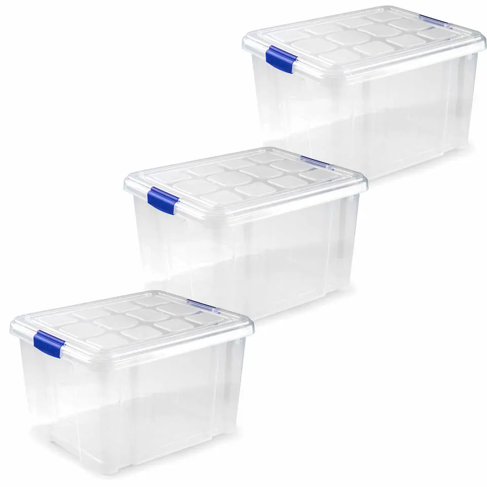 Plasticforte Opslagbakken - met deksel - 25L - 42 x 36 x 25 cm