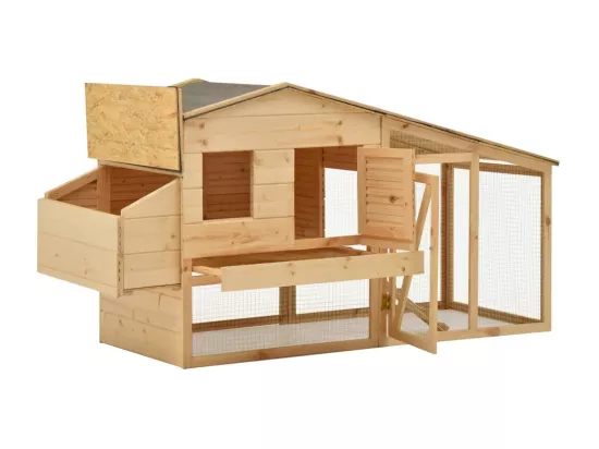 Poulailler Bois de pin massif 178x67x92 cm