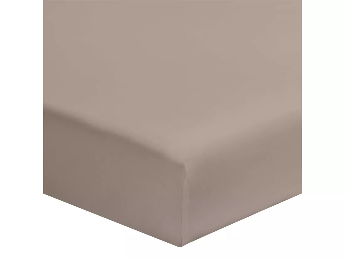 Drap housse percale lin bonnet 30 cm 140x200 cm