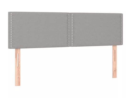 Sommier tapissier et matelas et LED Gris clair 140x190 cm Tissu