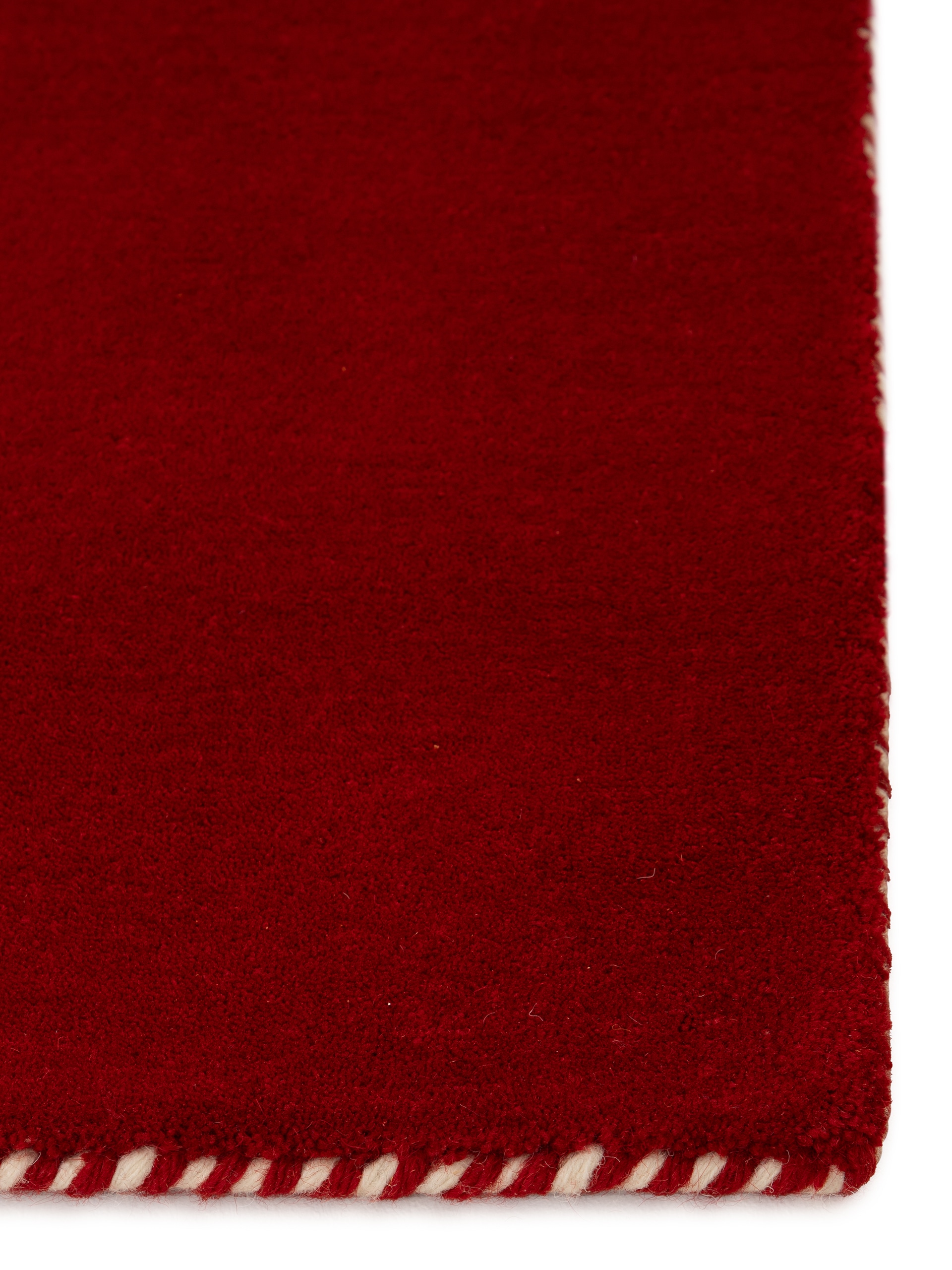 carpetfine Wollteppich »Gabbeh Lola Uni« rechteckig 14 mm Höhe mit natürlichem Pflanzenmaterial von Hand gewebt, auch in Rund