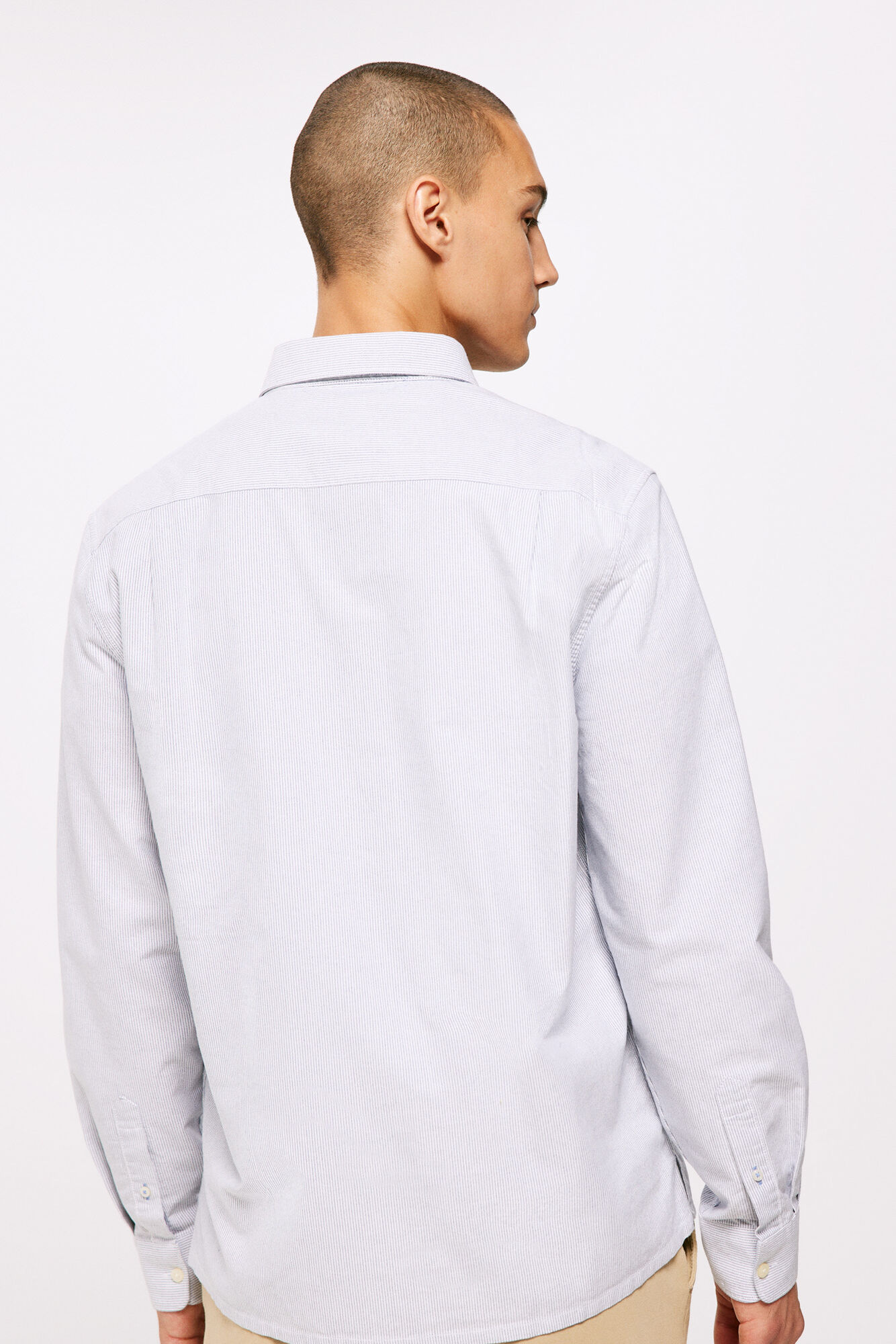 camisa polo oxford listrada