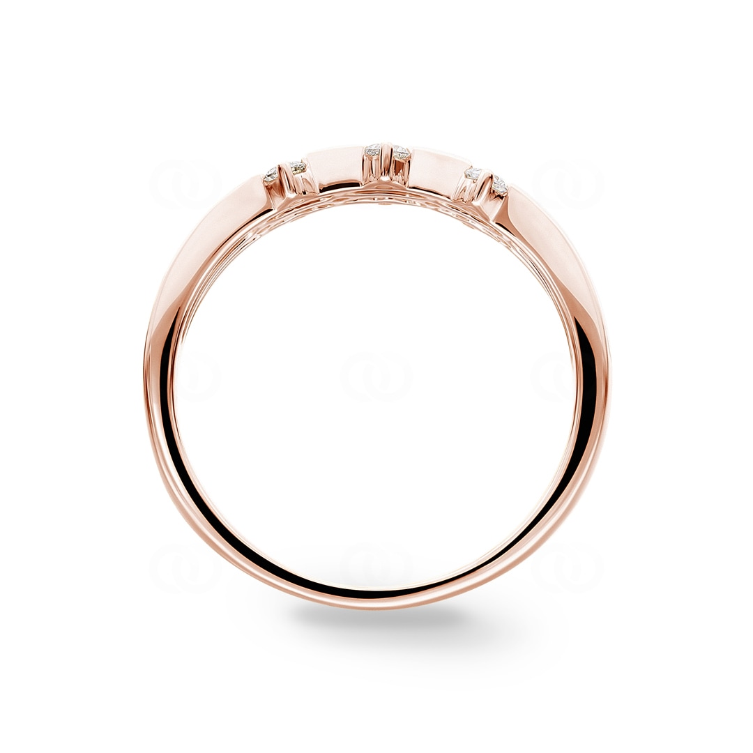 Ring 750/18 K Roségold mit Diamanten 0.31 ct H/si