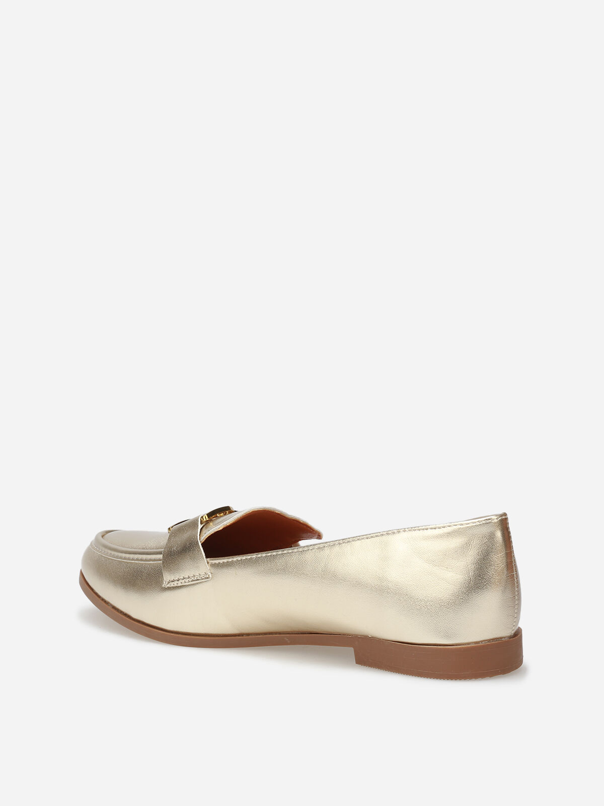 Mocassins classiques à boucle dorée- Doré