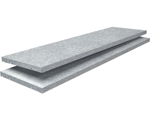Schulte verzinkte plank, 120x3,5x35 cm, 2-pack, insteeksysteem