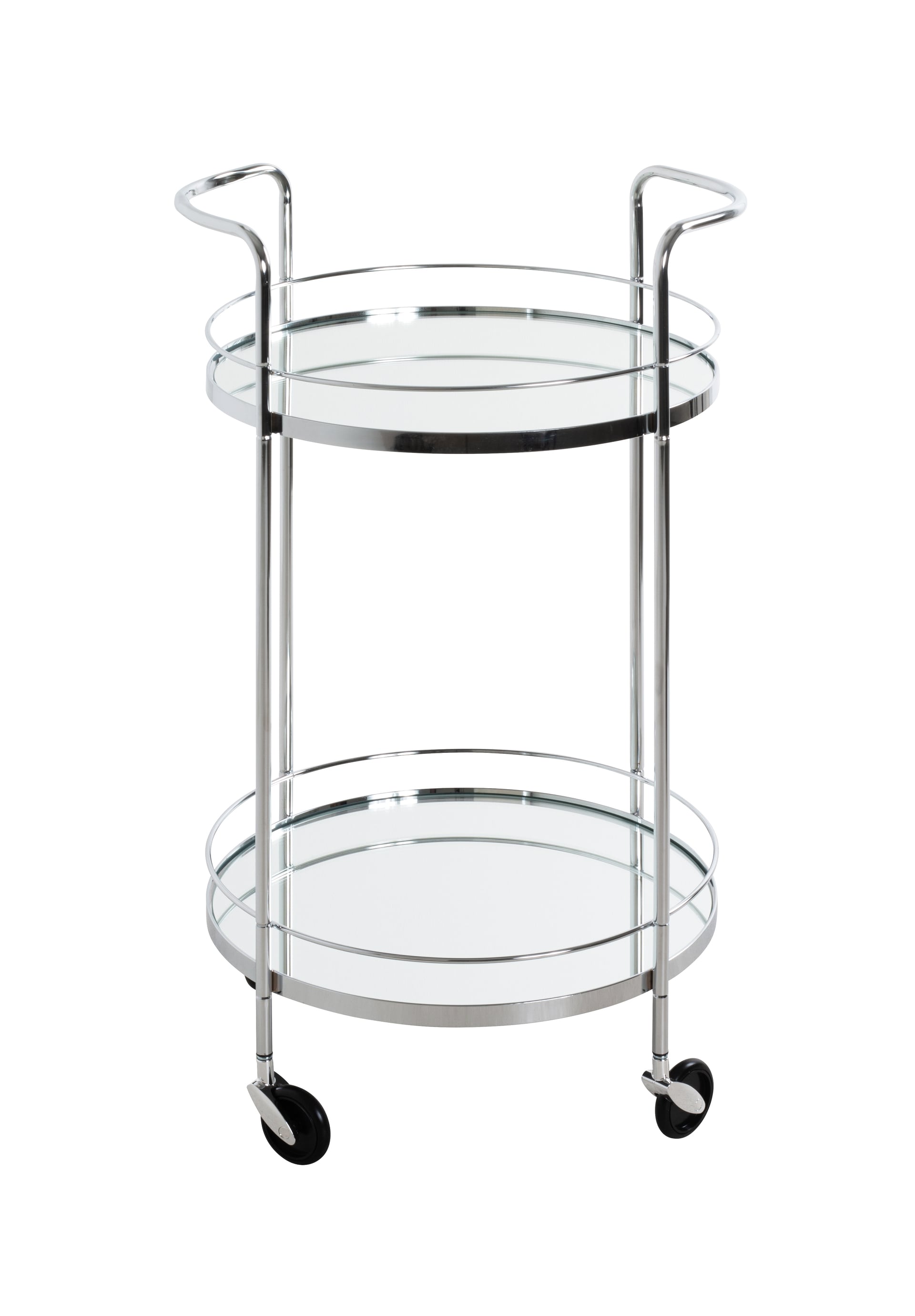 Servierwagen 48 x 80 cm Spiegelglas/chromfarbig