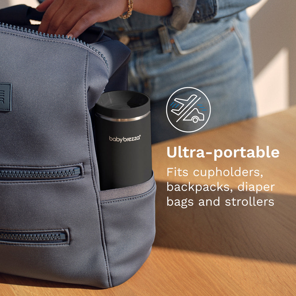 Køb Baby Brezza Black Superfast Portable Flaskevarmer