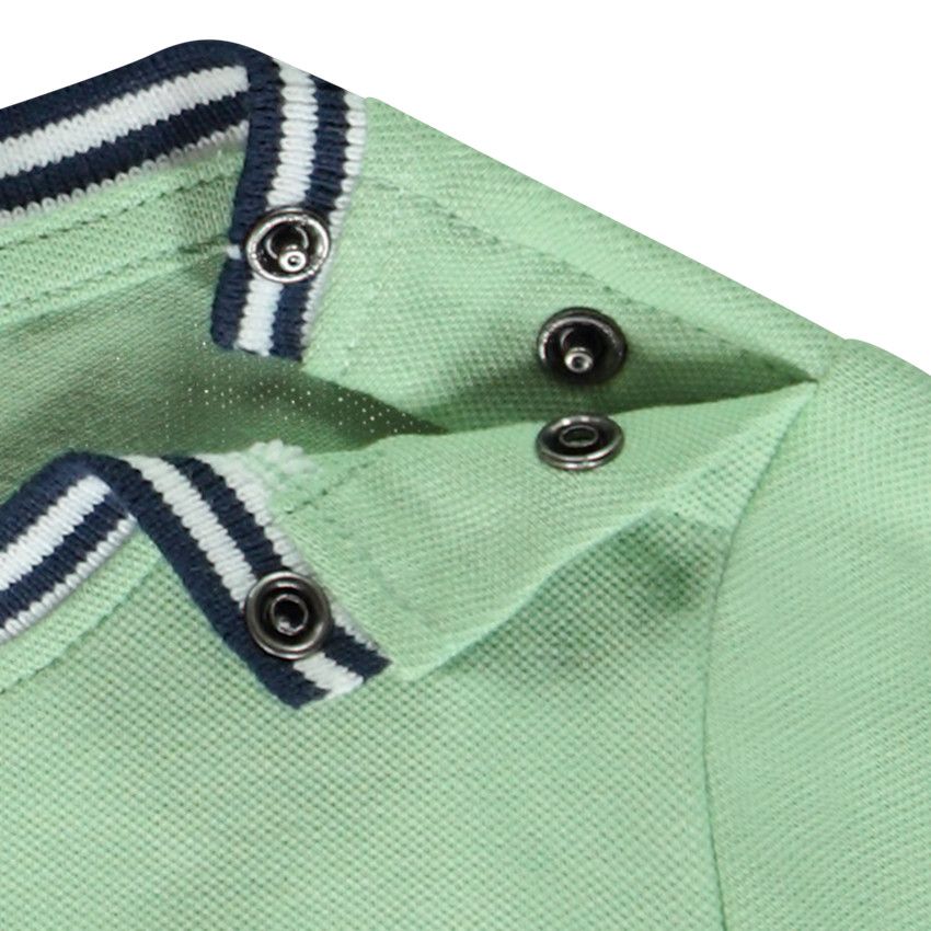 T-shirt manches courtes esprit polo pour bébé garçon - Vert