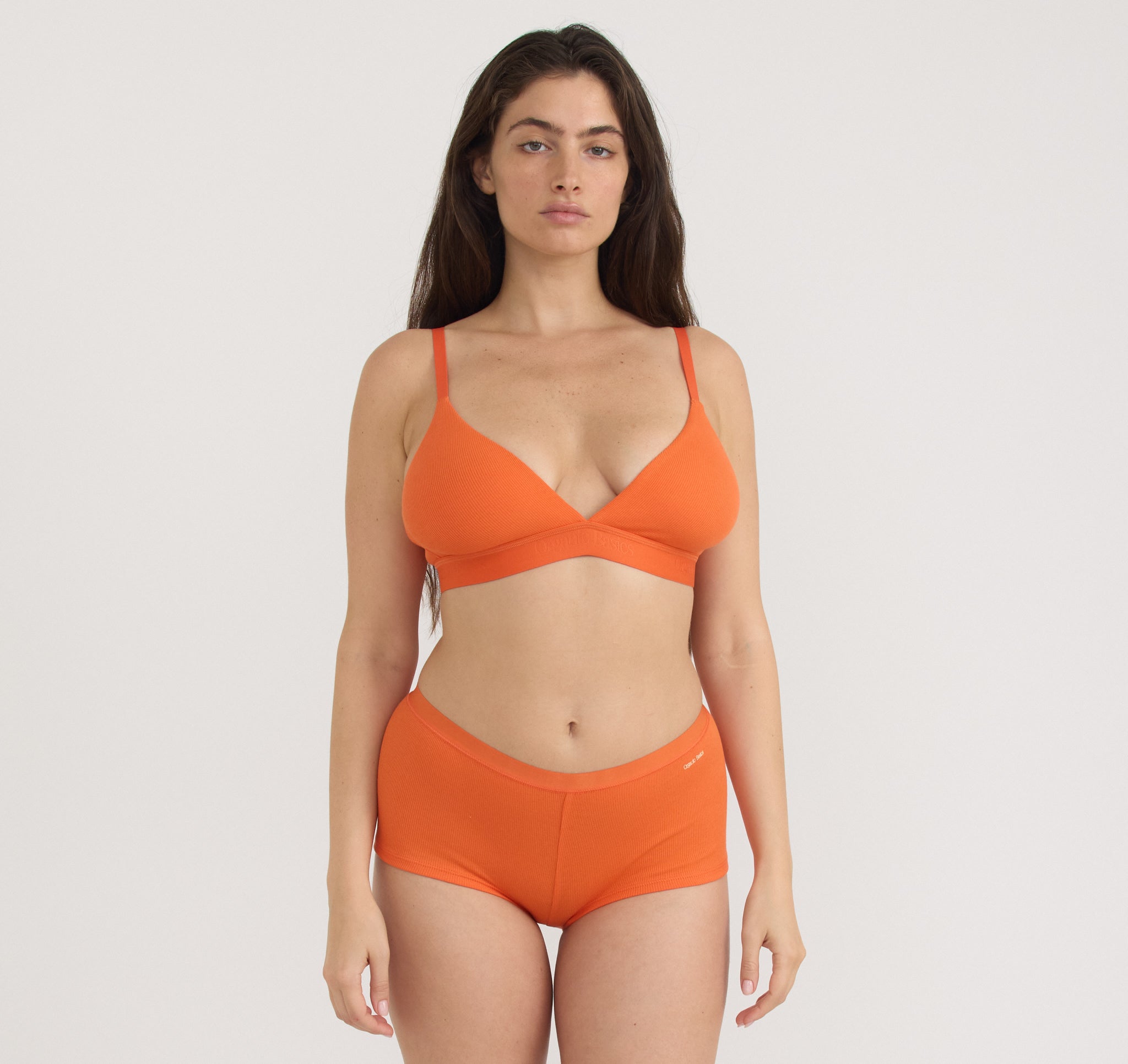 ORGANIC COTTON<br>Core Rib Triangle Bralette