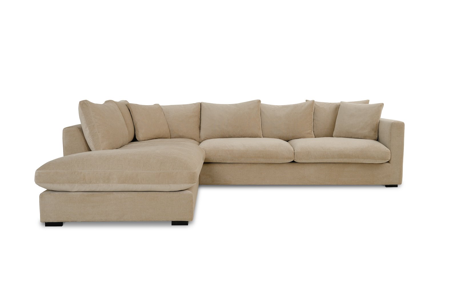 Milano hjørnesofa 2,5 seter med åpen ende venstre. Tekstil Concept 14 Latte