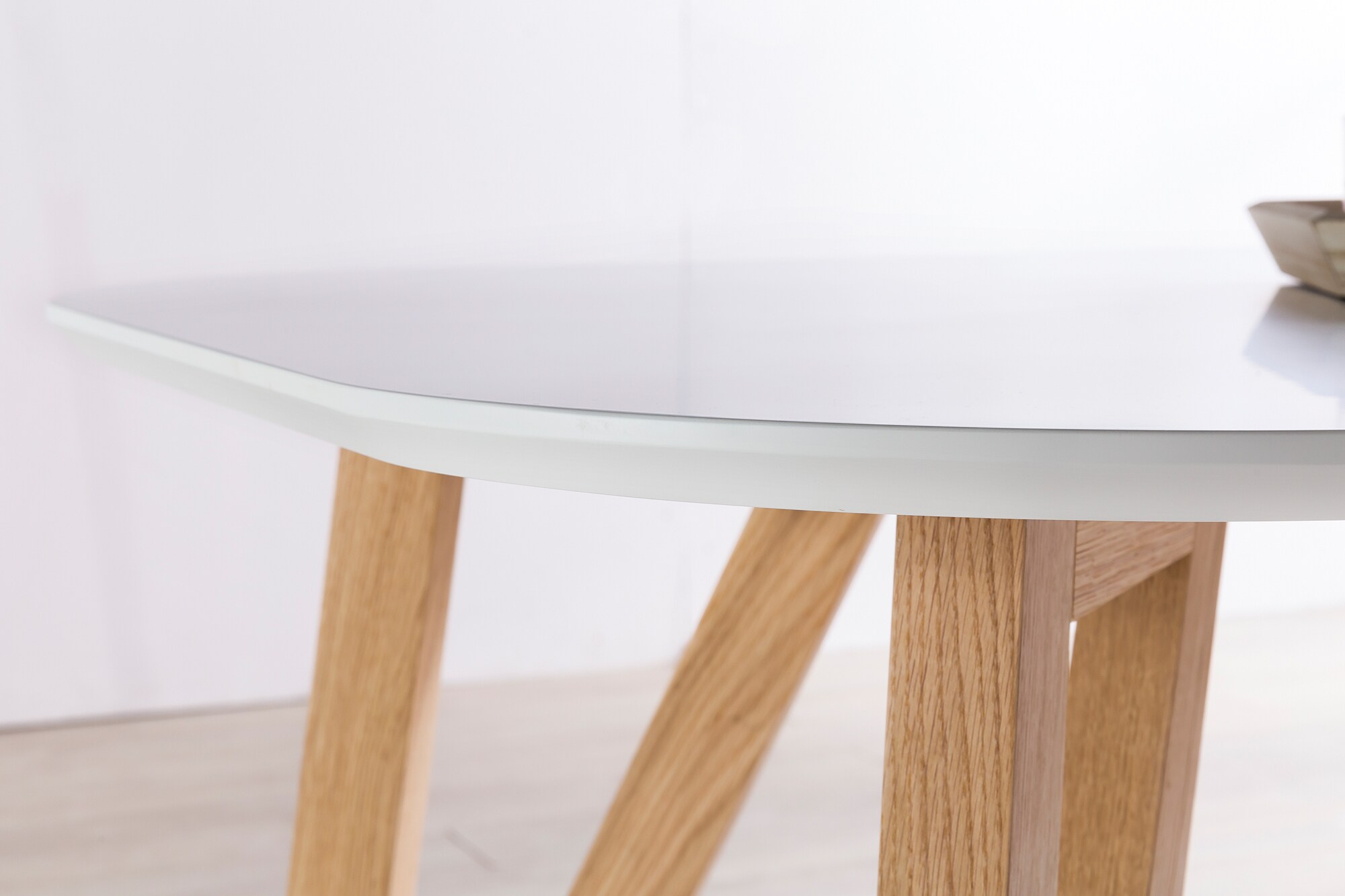 Esstisch 140x90x76 cm weiß Eiche Esszimmertisch Küchentisch Tisch Holztisch