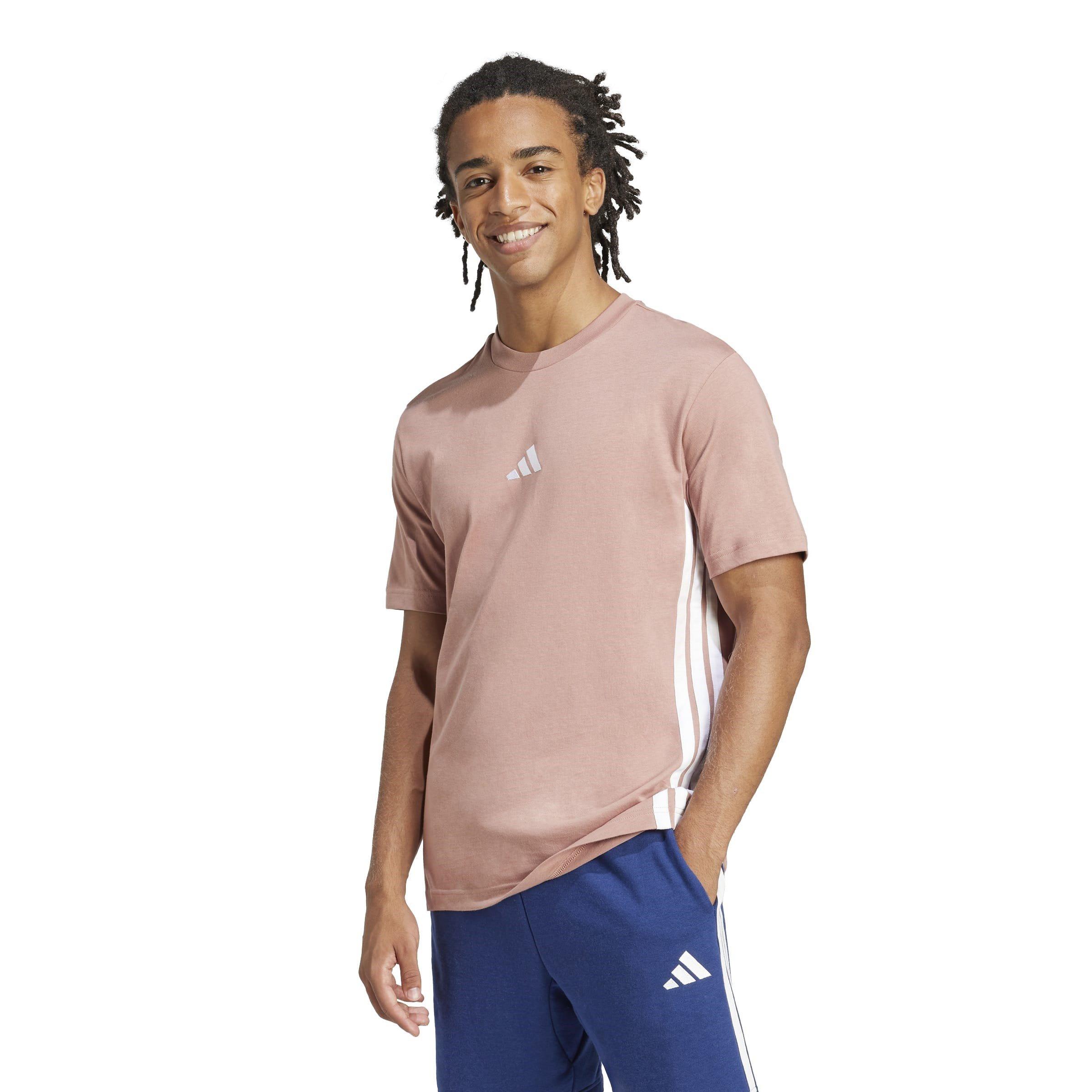 adidas Essential Three Stripes Single Jersey Tee Mens