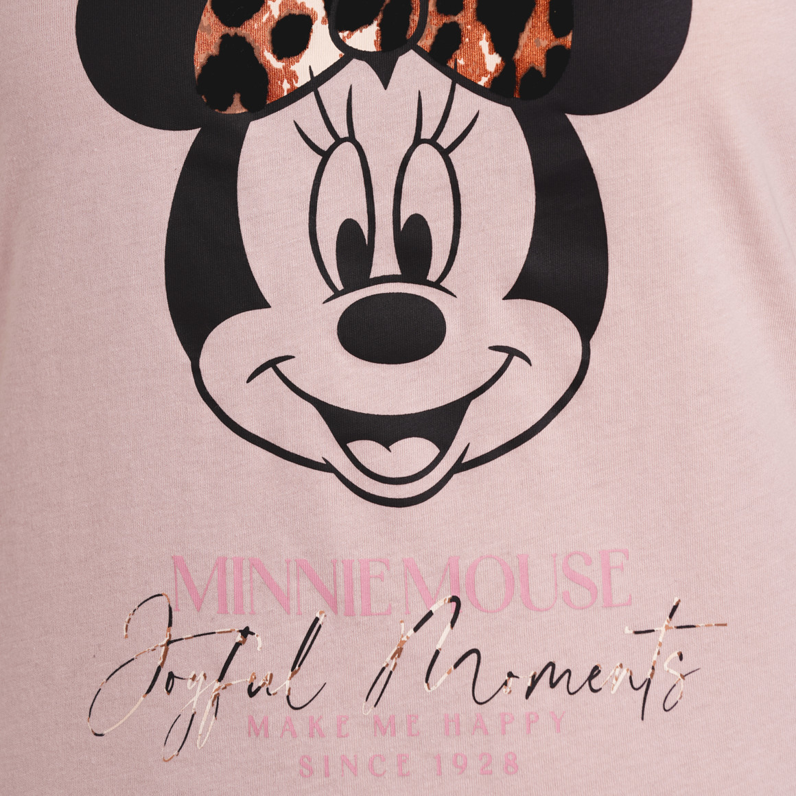 Gina Benotti Minnie Maus T-Shirt mit Flock-Print zartrosa