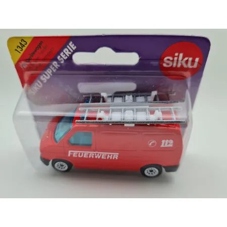 SIKU 1343 Feuerwehr-Gerätewagen, VW T4 Transporter Kastenwagen, 1:62