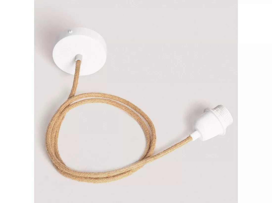 Lampe suspendue en rotin Nulko ILUZZIA