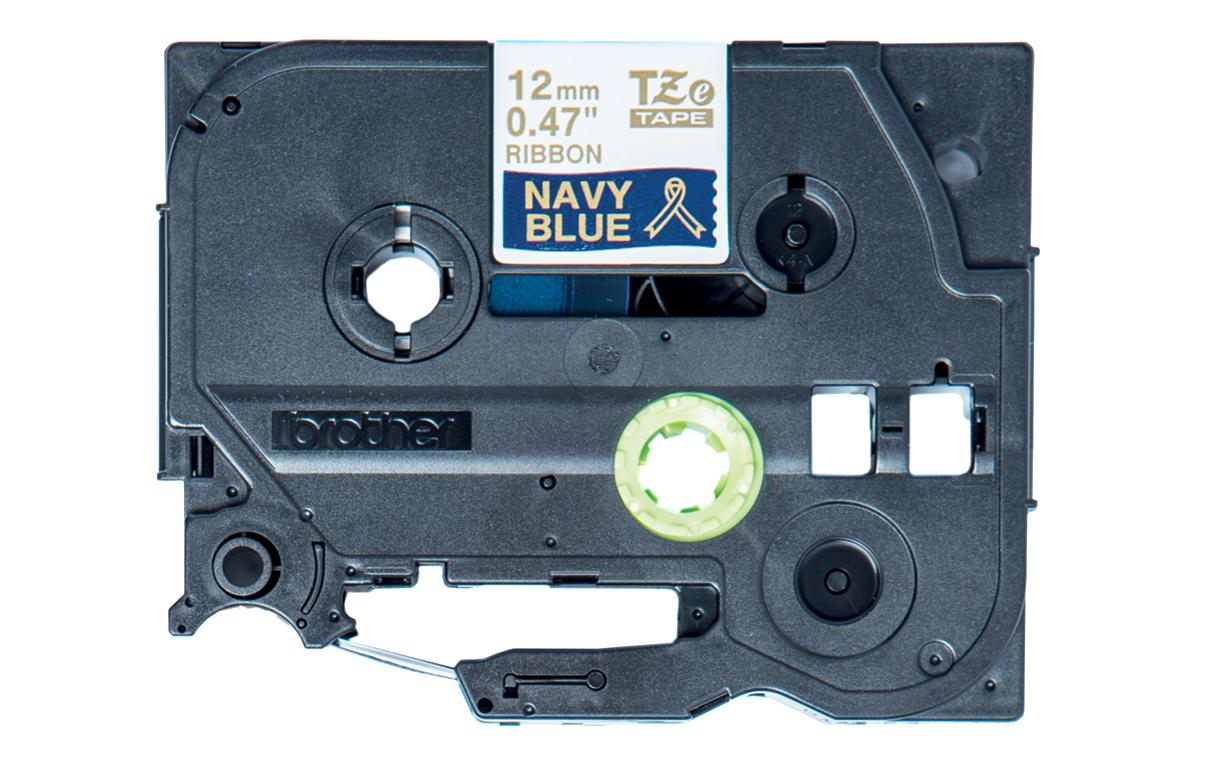 Beschriftungsband TZe-RN34 Gold auf Blau12 mm-Beschriftungsband für Etikettendrucker