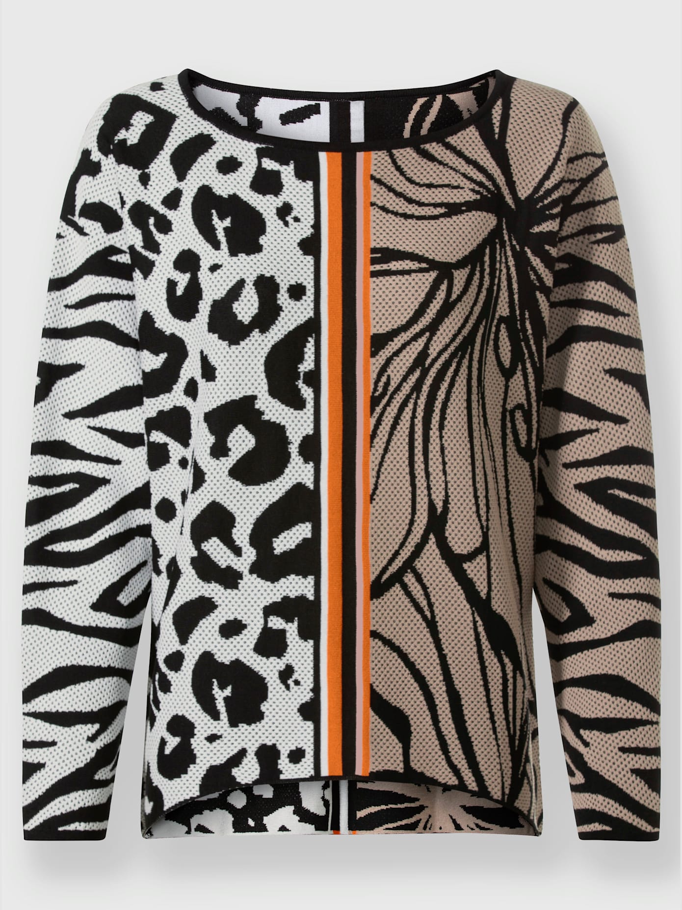 Pull jacquard mélange raffiné de motifs jacquard