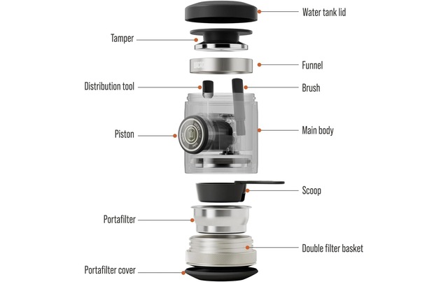 Wacaco Reisekaffeemaschine »Picopresso Nespresso Kapseln« Material: Aluminium, Edelstahl