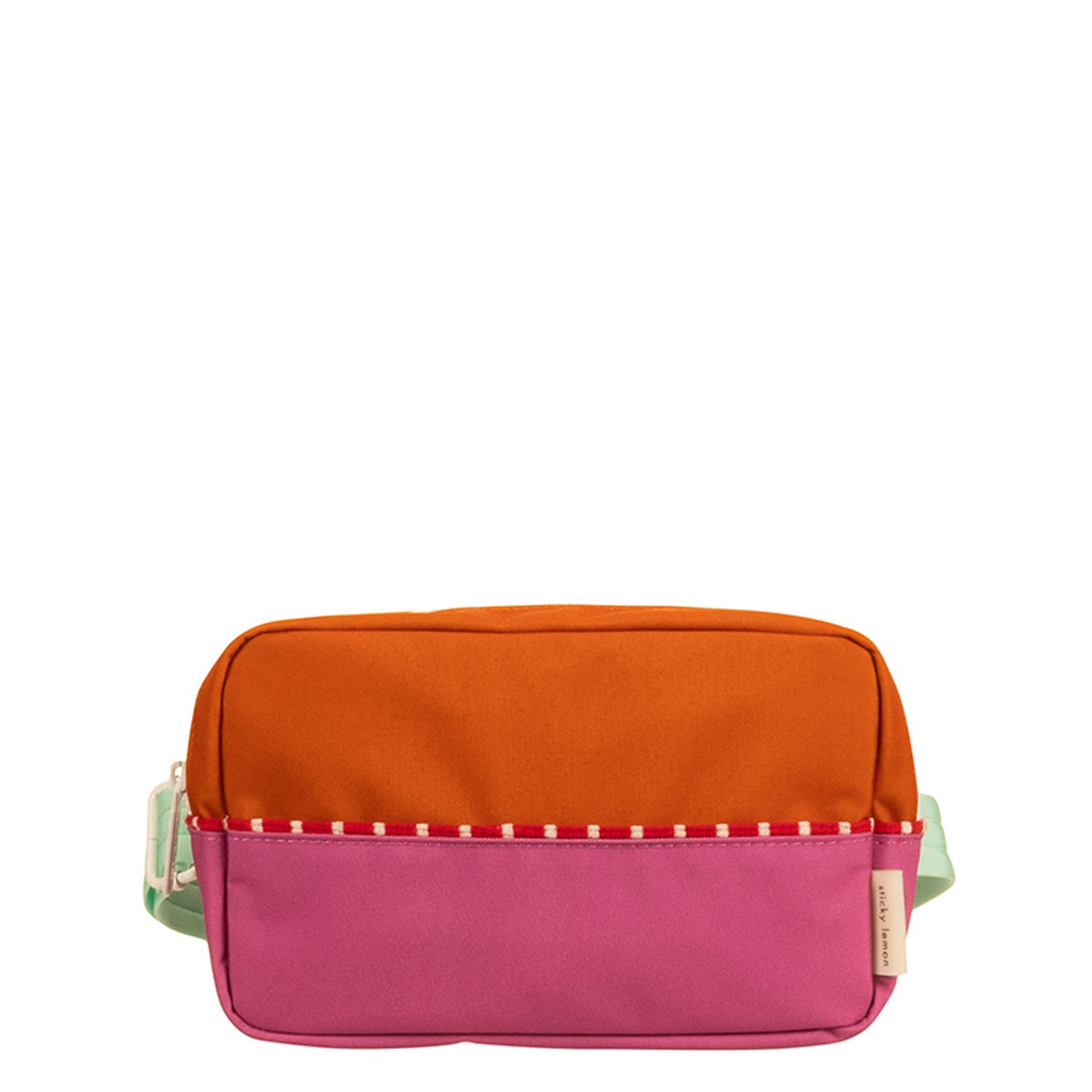 Sticky Lemon Better Together Colourblocking Fannypack Large gravel orange rosette pink