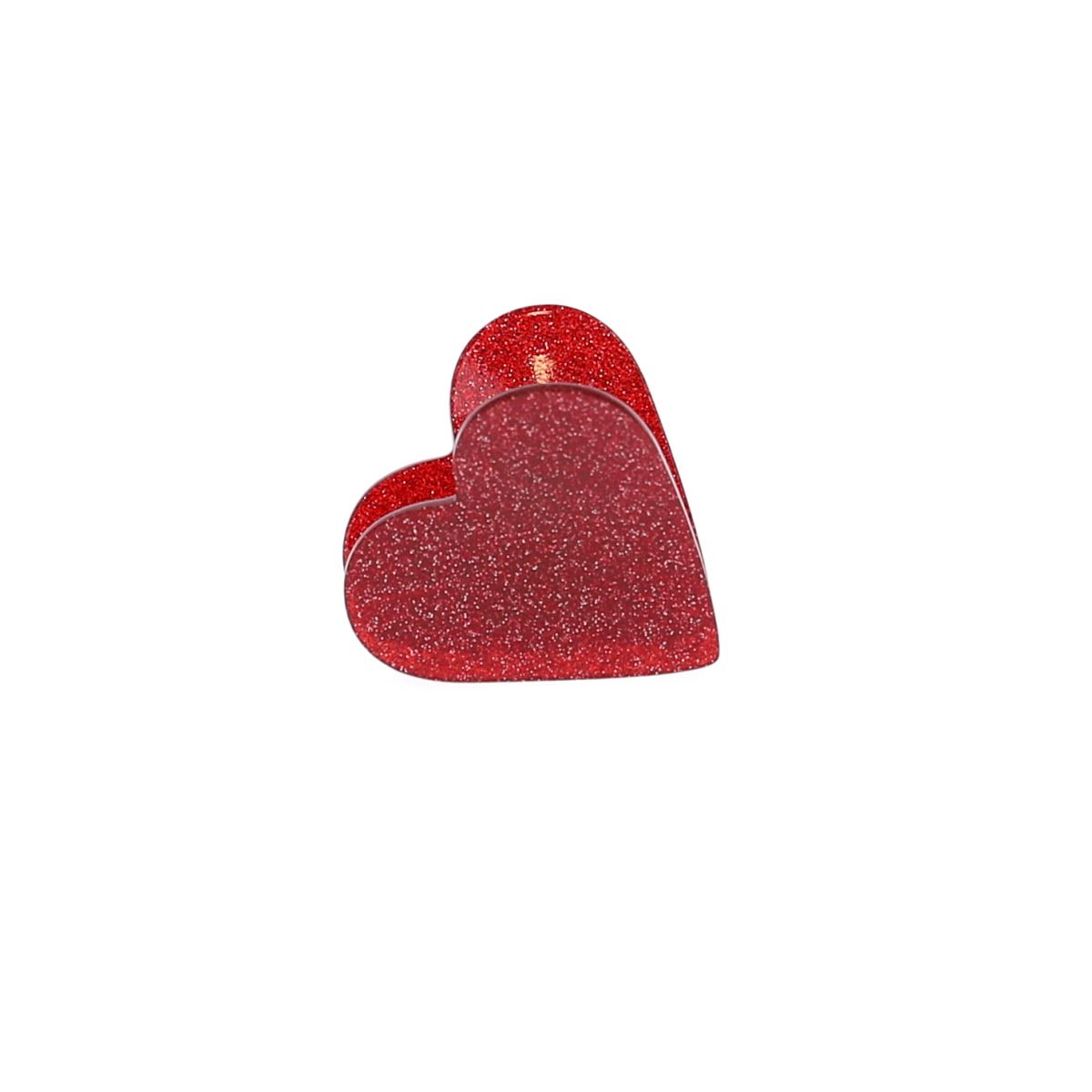 Pince à cheveux cœur rouge à paillettes - Dans mon jardin Roodoudou