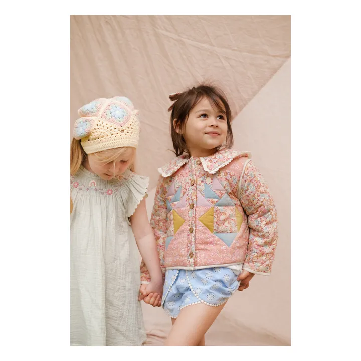 Louise Misha Robe Edith Brodée Bébé | Vert amande