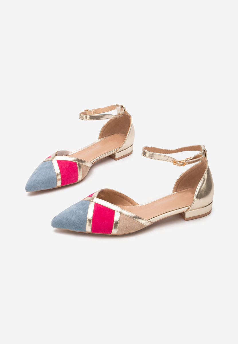 Chaussures à petit talon dorées Cathy