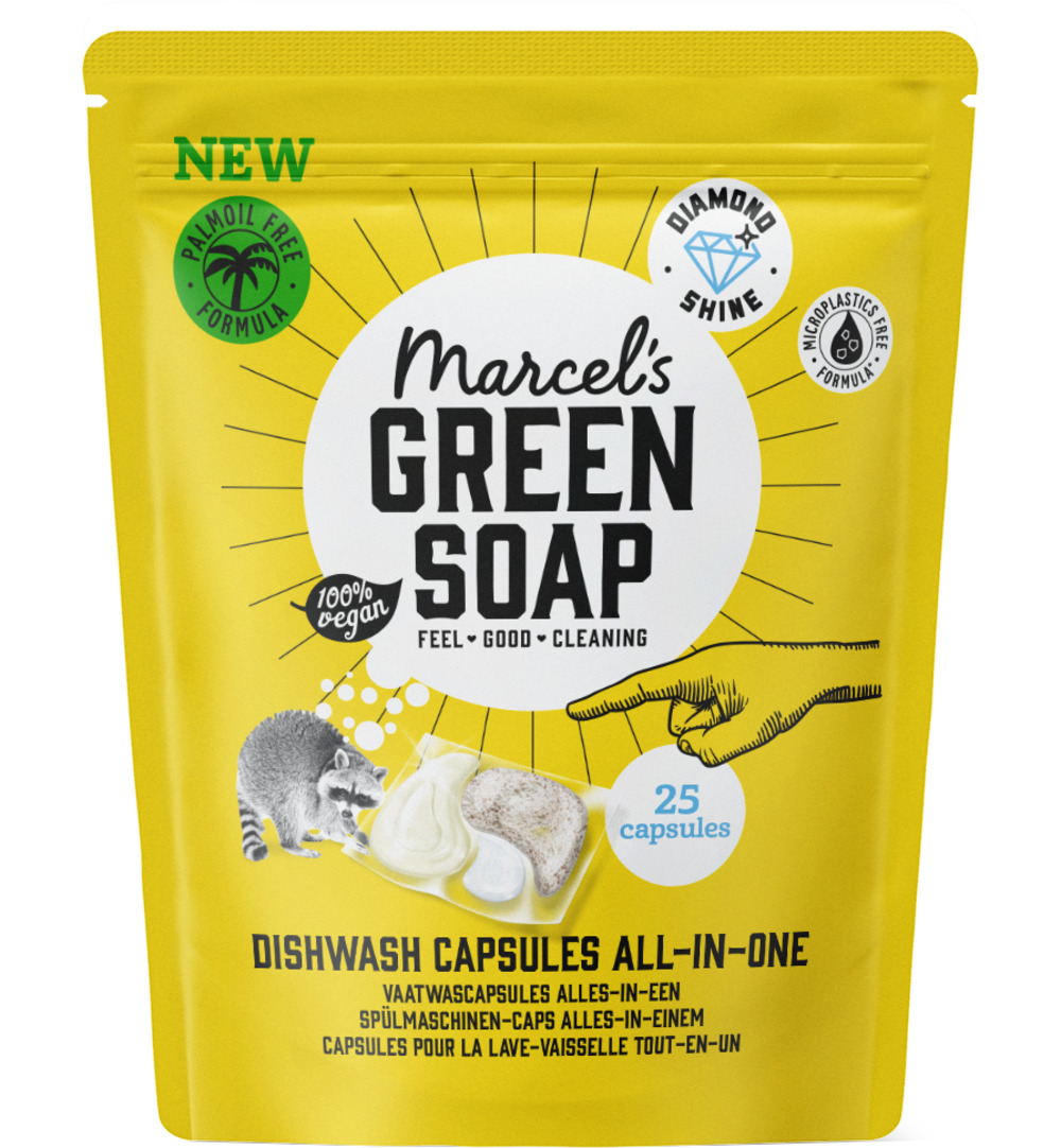 Marcel’s Green Soap Dishwash capsules (25 stuks)
