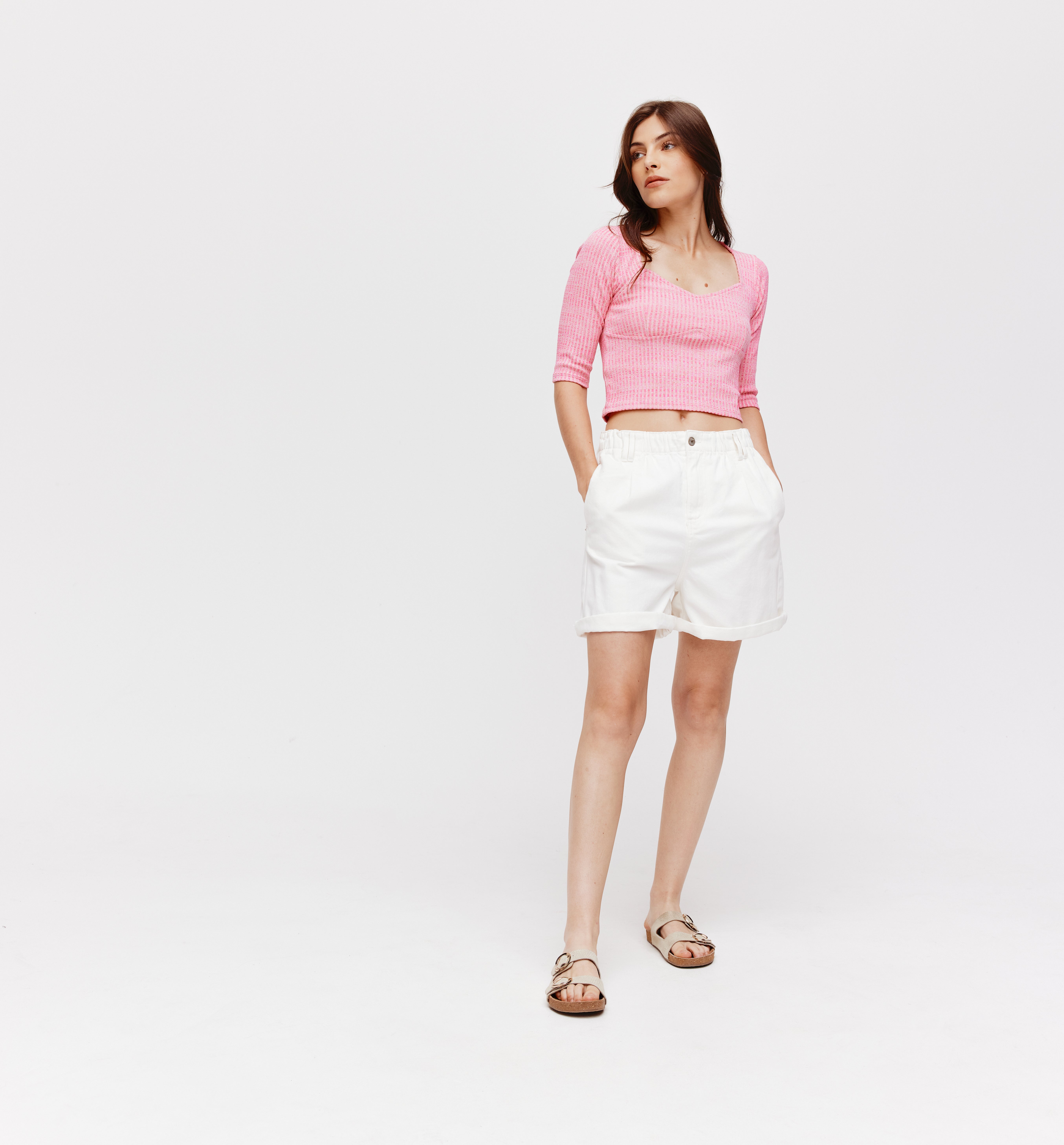 T-shirt brassière Femme - Rose fluo
