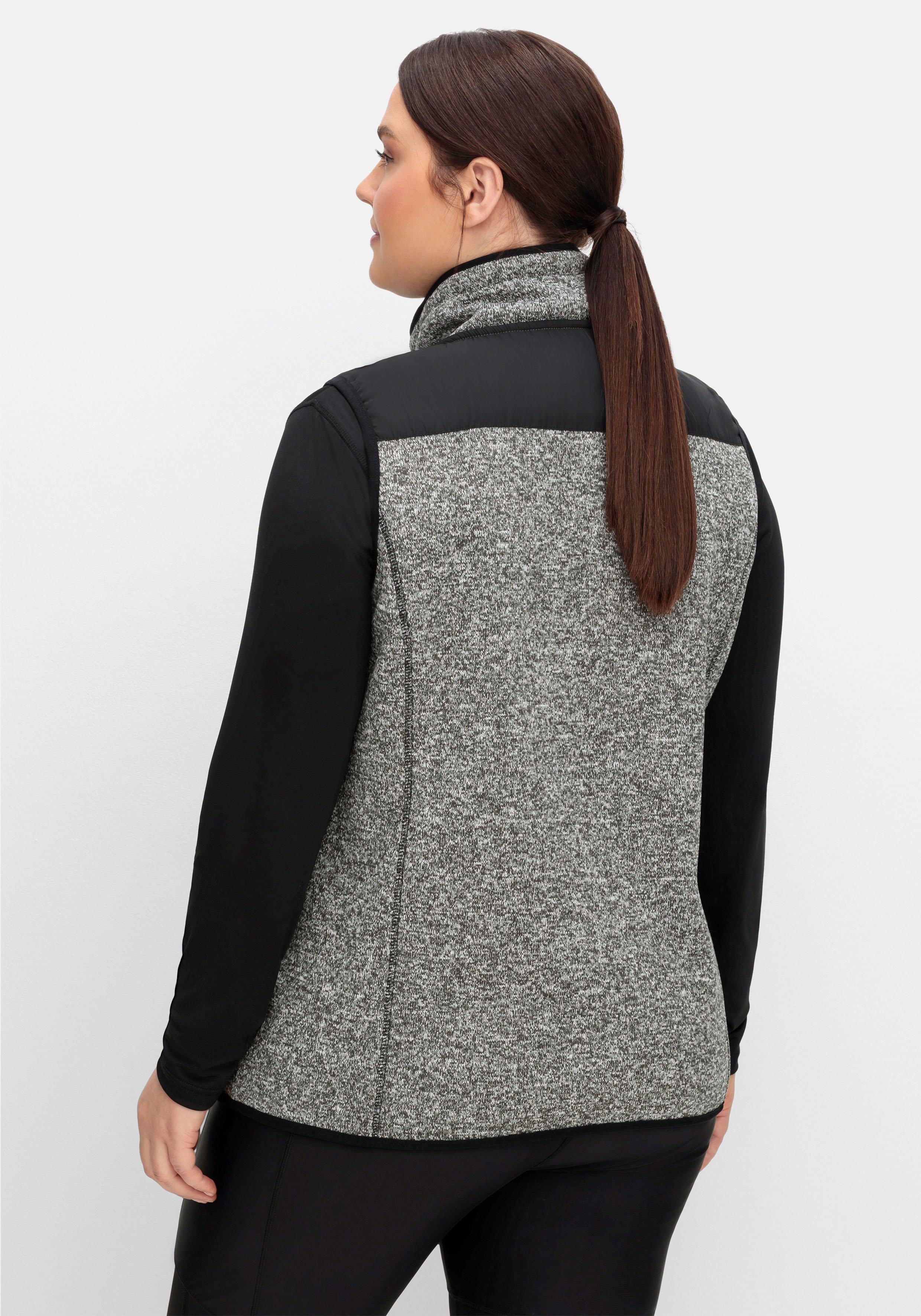 Funktionsweste aus Strickfleece, mit Stehkragen