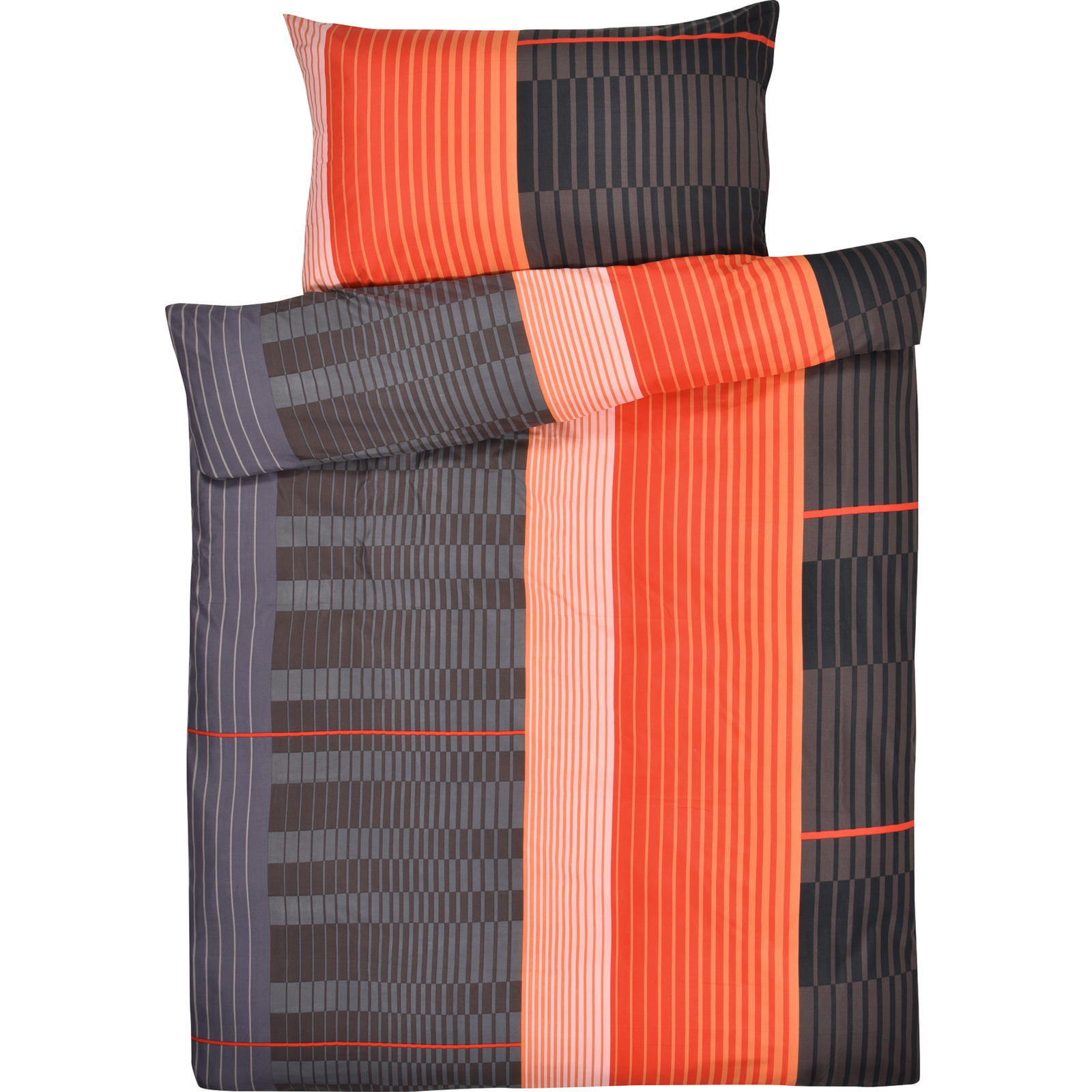 Bettwäsche Streifen 200x210 2x65x65 Bettanzug Fra