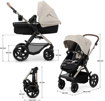 Kinderkraft MOOV 2 4-in-1 Duovogn, Moonlight Grey