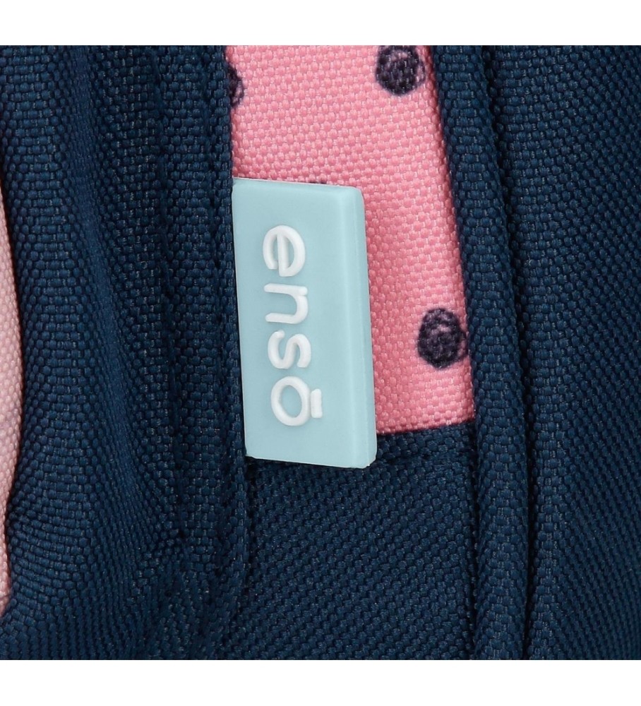 Mochila Enso Bonjour com compartimento duplo adaptável, rosa