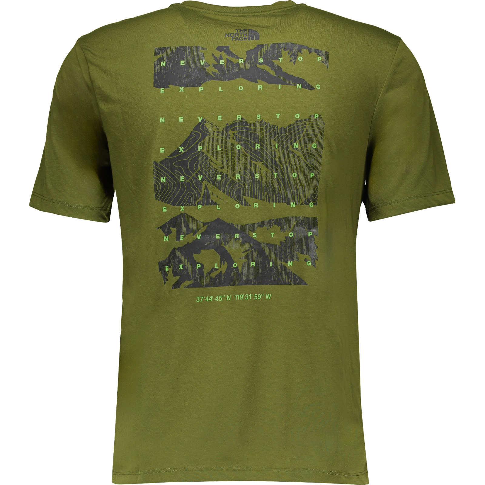 The North Face Herren-T-Shirt Foundation Montains Faces M, olive