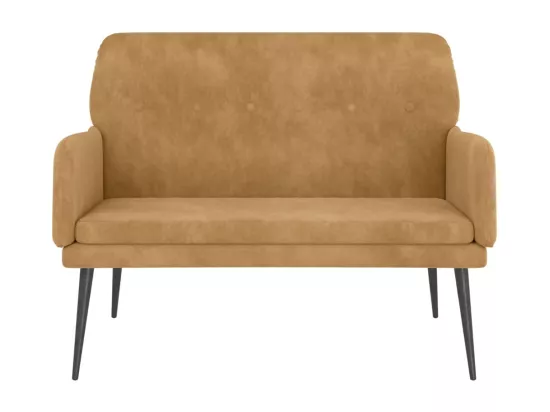 Banc Marron 108x79x79 cm Velours