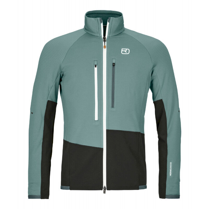 Fleece Rib Jacket - Polaire en laine mérinos homme