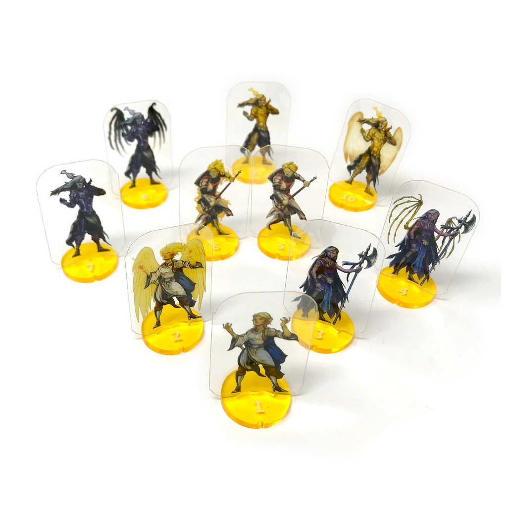 Flat Plastic Miniatures - Aasimar Forms ok Power - 10pc