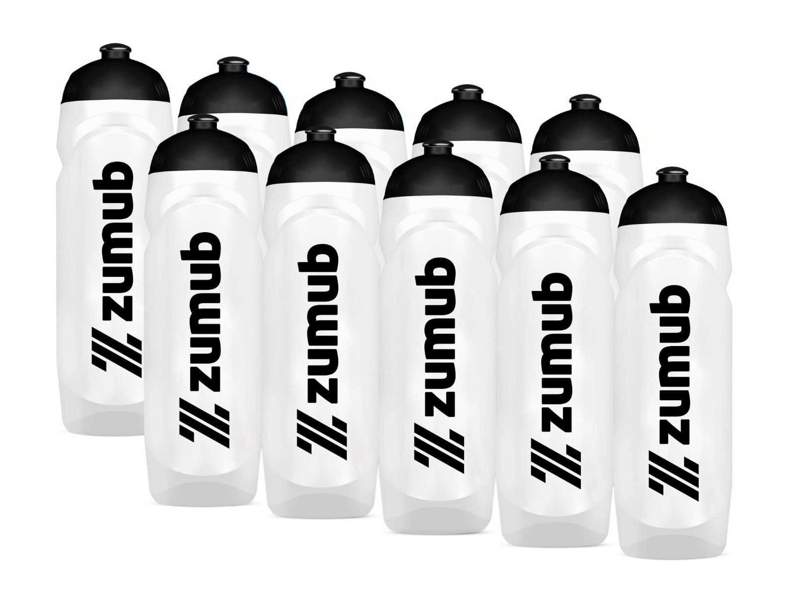 Zumub Pacote com 10 Garrafas de Água Esportivas de 750ml Azul