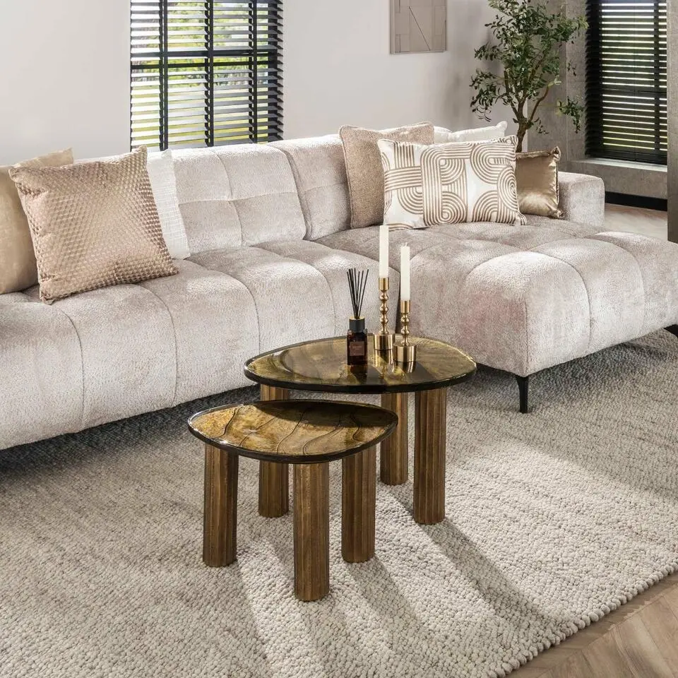 Fraaai - Benny salontafel S - goud antiek finish