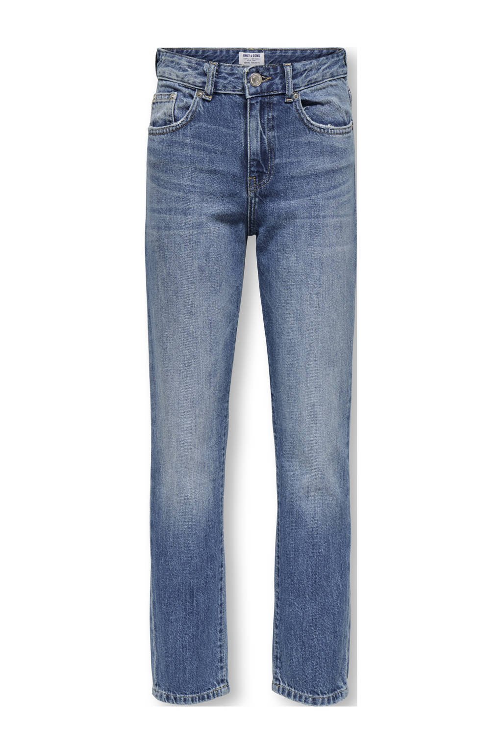 ONLY & SONS JUNIOR straight leg jeans medium blue denim