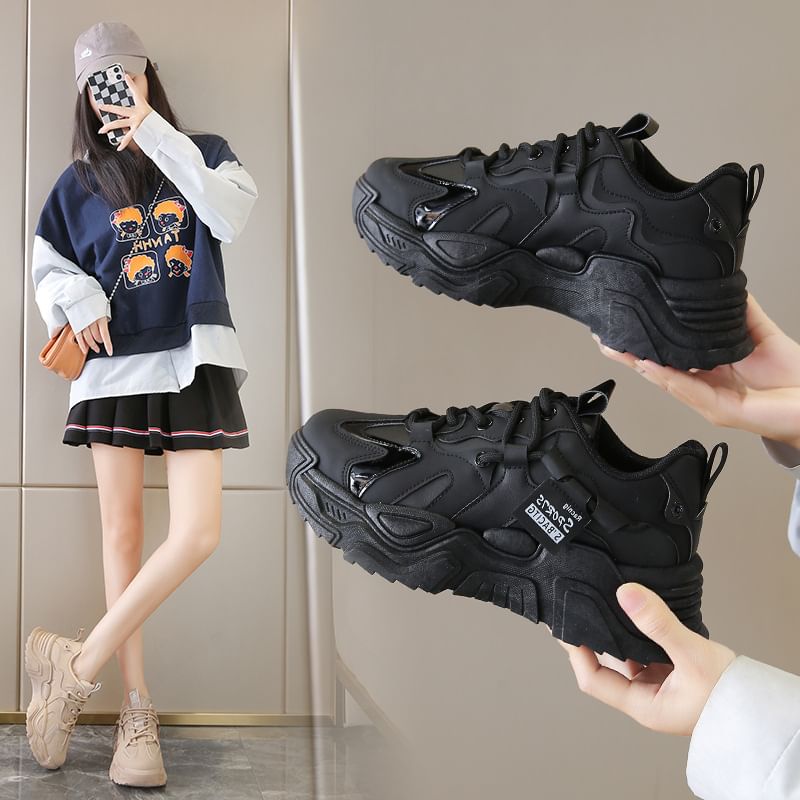 Sleeko - Veterschoenen met sleehak
