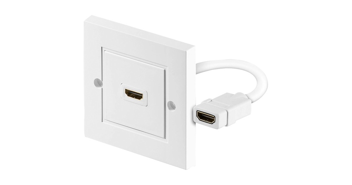 goobayHDMI-Wanddoos montagedoos  (Wit, 0,18 meter, 1x HDMI-A aansluiting)