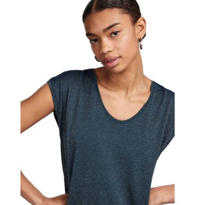 Tee-shirt à manches courtes femme Pcbillo Lurex Stripes PIECES