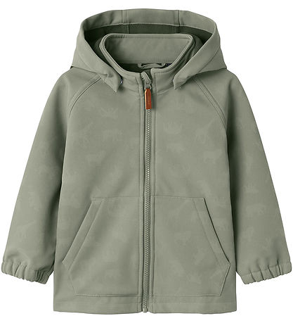 Name It Softshelljacke m. Fleece - NmmAlfa08 - Shadow m. Magisch