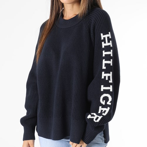 Pull Femme Placed Hilfiger 9002 Bleu Marine