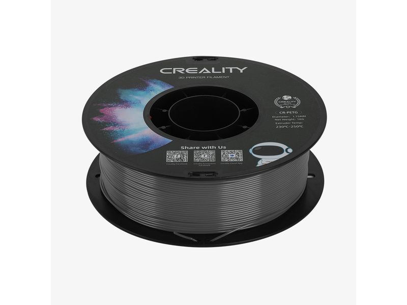 Creality Filament PETG, Grau, 1.75 mm, 1 kg PETG 3D Drucker Filament