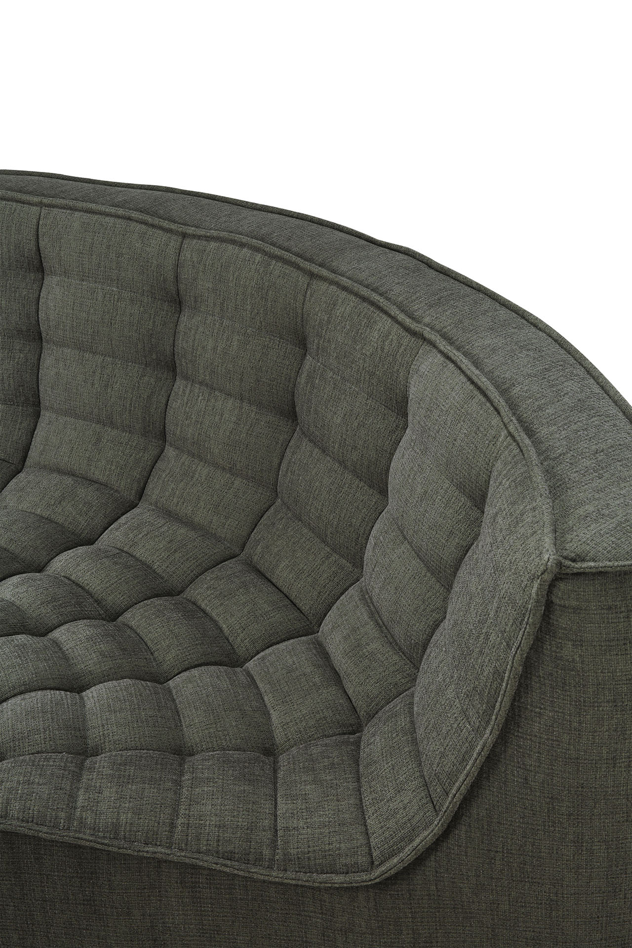 Sofa N701- 90° rond hoekelement - eco stof moss green